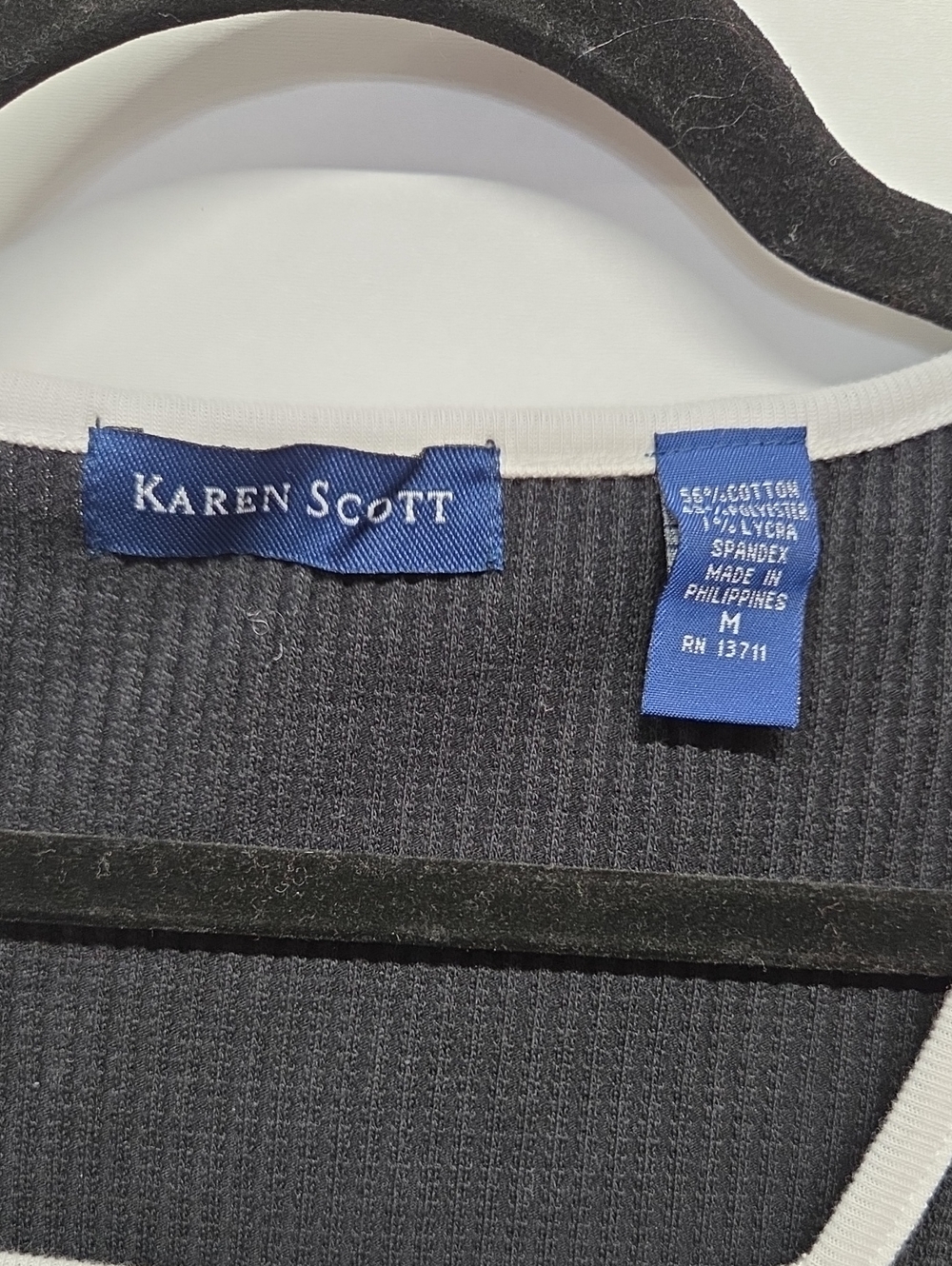 Karen Scott Thermal Tank Top Shirt Womens Size Med - Picture 2 of 5